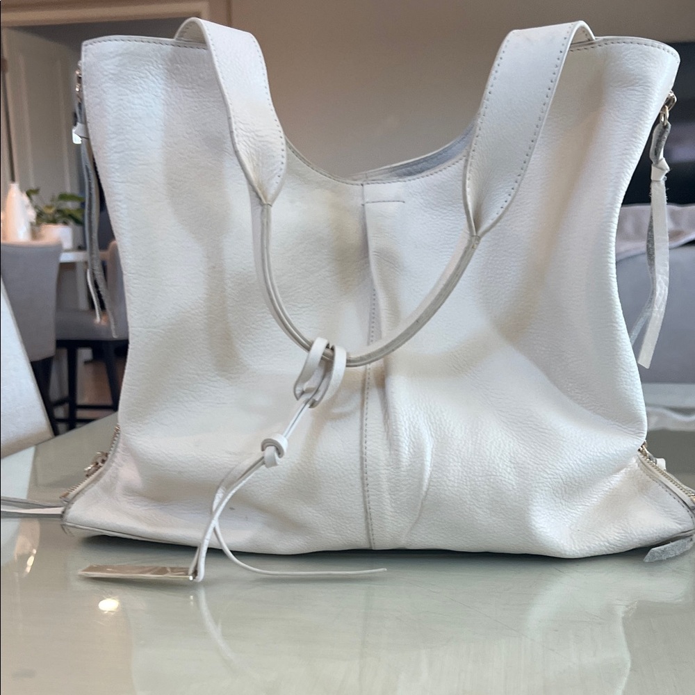 Vince Camuto White Leather Tote